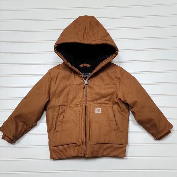Carhartt Canvas Flannel Quilt Lined Insulated Jacket/Coat